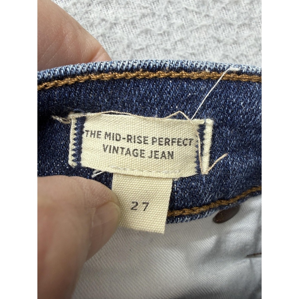 Madewell Mid Rise Perfect Vintage Jeans Womens 27 Blue Medium Wash Straight - Picture 11 of 14